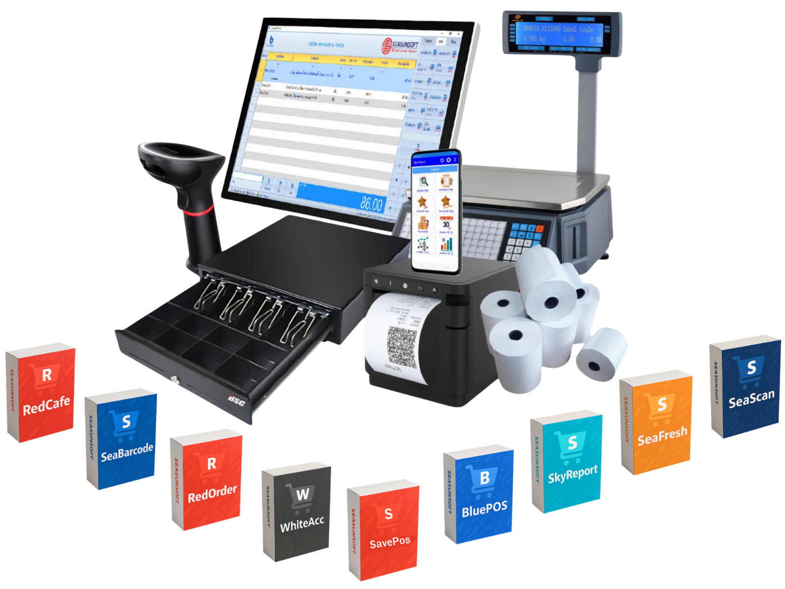 ชุดเครื่องคิดเงิน POS SoftwareThai