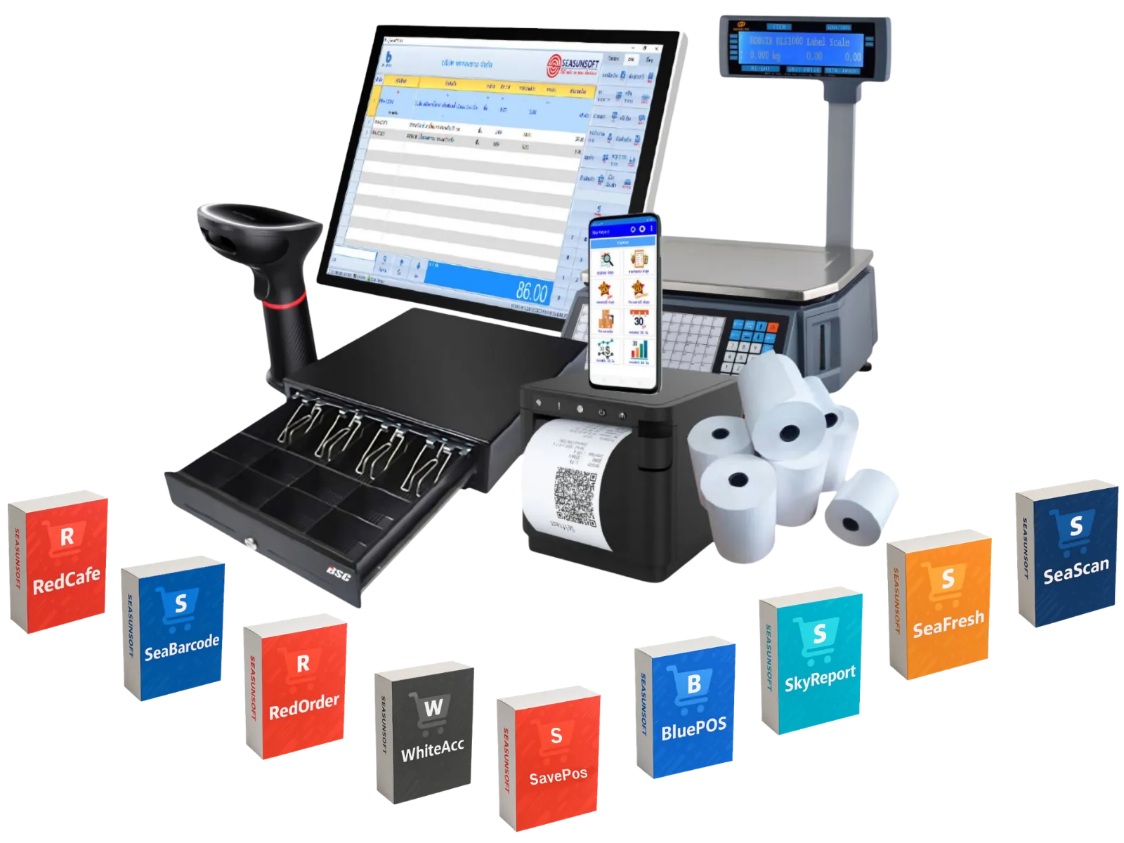 ชุดเครื่อง POS และโปรแกรม Seasunsoft